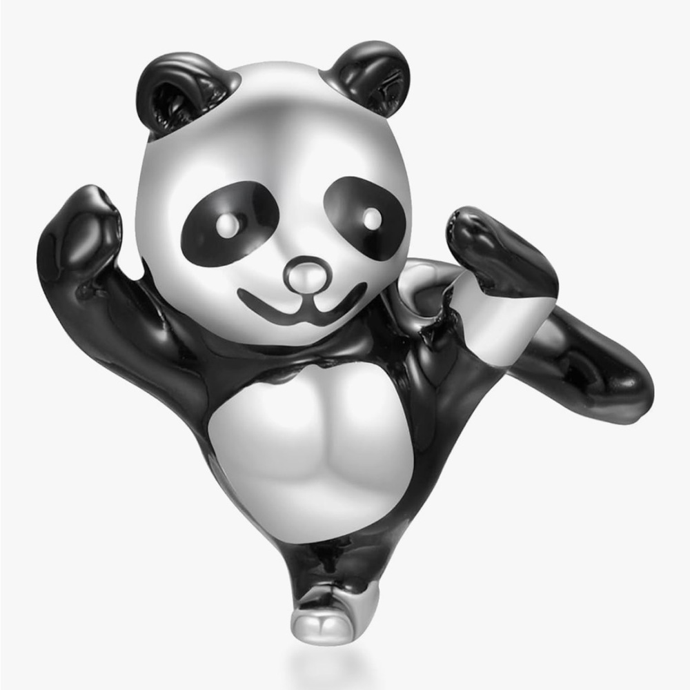 925 Dancing Panda Bear Charm